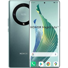 HONOR Magic5 Lite 5G Mobile Phone, Smartphone Battery 5100mAh, AMOLED Curved Screen 120Hz, Thin and Lightweight, Triple Camera 64MP, 8+256GB, Dual SIM, Android 12, Green
