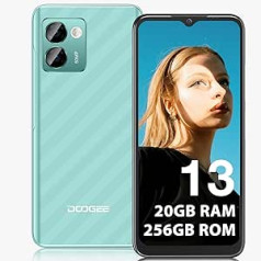 DOOGEE N50 Pro Smartphone Without Contract [2023], 20GB+ 256GB (1TB TF), Android 13 Smartphone, 6.52 Inch HD+ Mobile Phone Without Contract, Octa-Core, 50MP + 8MP, 4200mAh Battery, 4G Dual SIM/Face