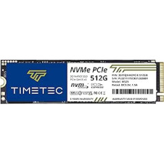 Timetec 512GB SSD NVMe PCIe Gen3x4 8Gb/s M.2 2280 3D NAND QLC High Performance SLC Cache Read Speed up to 1900MB/s Internal Solid State Drive for PC, Laptop and Desktop (512GB)
