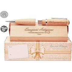 Ballpoint Pen with Engraving Wooden Gift USB 32 GB Gift Ideas Gifts for Bachelor, Graduation, Man, Woman