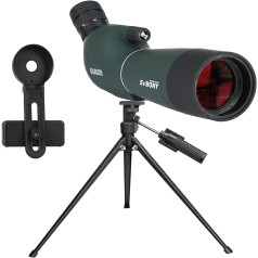 Svbony SV28PLUS Spotting Scope with Tripod, 20-60 x 60 mm, BAK4 FMC Lens, Waterproof, Anti-Fog, Spotting Scope with Mobile Phone Adapter, for Bird Watching, Archery and Astronomy