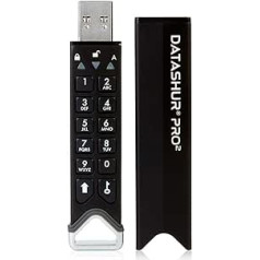 iStorage datAshur PRO2 16 GB Secure Flash Drive FIPS 140-2 Level 3 Certified Password Protected Dust/Water-Resistant