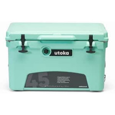 Utoka 45 Kühler - 42 Liter Fassungsvermögen, tragbarer Hartkühler mit Tragegriff, kühl für 5 Tage, inkl. Flaschenöffner, Getränkehalter, Schneidebrett für Picknicks & Overnighter
