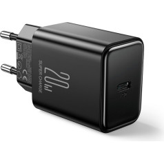 USB-C 20W PD sienas lādētājs, melns