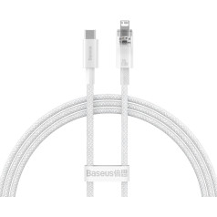 Pīts kabelis iPhone Explorer sērijas USB-C - Lightning 20W 1m balts