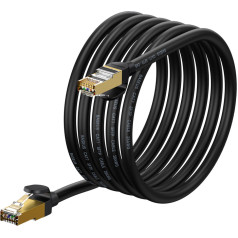 Ātrs tīkla kabelis Patchcord RJ45 CAT 7 10Gbps 3m - melns
