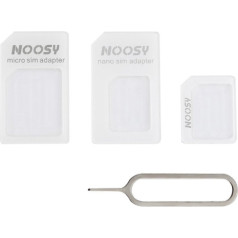 Noosy nano micro SIM karšu adapteru komplekts + balta atslēga
