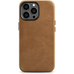 Icarer iPhone 14 Pro magnētisks ādas maciņš ar MagSafe Oil Wax Premium Leather Case gaiši brūnu