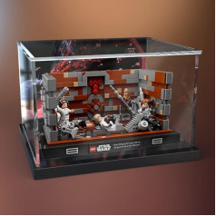 Acrylic Display Case for Lego 75339 Star Wars Death Star Trench Run Diorama Set, Dustproof Display Case Transparent Display Case Storage Box for Models Collectibles, 25 x 20 x 15 cm (Display Case