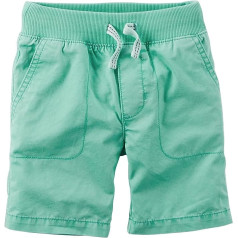 Carter's Baby Boys' Pull-On Twill Shorts, 3 Month, Mint