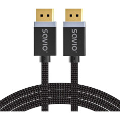 Savio cable displayport m - displayport m, v1.4, 3m, black, cl-176