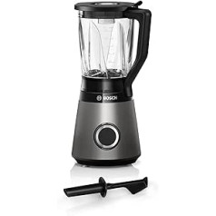 Bosch VitaPower Series 4 MMB6172SN Blender, Improved Version, Stainless Steel Blades, 1.5 L Glass Container, Dishwasher Safe Parts, 30,000 rpm, 1200 W, Silver