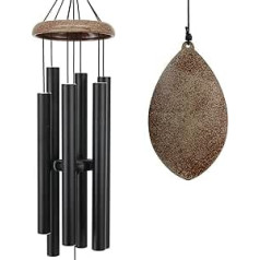 ASTARIN Wind Chimes Outdoor Deep Tone 35.4 Inch Wind Chimes Memorial Memorial Gifts Outdoor Decorations for Your Garden Patio (Metal Wind Chime-Black)