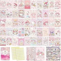 ArtBiz 160 Pieces Anime Wall Collage Set Aesthetic Pictures Pink Anime Photo Collection for Teen Girls Manga Prints Cute Posters for Room Bedroom Aesthetic