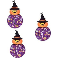 ABOOFAN 3 Stück Halloween-Dekorationen Für Damen Innendekoration Für Kinder Halloween-Dekorationen Für Den Innenbereich Diy-Kürbis Aus Filz Hexe Halloween-Kürbis-Set Aus Filz
