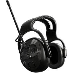 Sordin left/right FM Pro Capsule Hearing Protection - Radio Earmuffs with 27 dB SNR - Passive Ear Defenders for Work, black