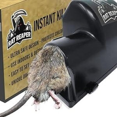 froboo Instant Kill Rat Trap for Indoor and Outdoor Use - Toxic Free -Child and Pet Safe, - Touch Free Release - Impact Traps (Pack of 1)