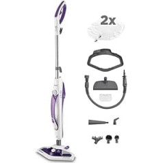 Polti Vaporetto SV440_Double PTEU0274 Steam Broom with Dual Function: Portable Steam Cleaner and Vaporforce Floor Nozzle, 15-in-1, Kills and Eliminates 99.9% of Viruses, Germs and Bacteria, 1500 W, 0.3 L
