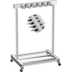 Utility Racks Broom and Mop Holder, Wet Mop Holder, Movable Floor Mounted Mop Holder, Storage of Cleaning Tools on the Floor, for Garden, Garage, Schools, Hospitals, Factories