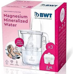 BWT Jarra Vida Manual + 3 Filtros, Plastic, White, 11.5 cm