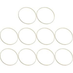 PRETYZOOM Dream Catcher Rings Wooden Macrame Ring 10 cm Pack of 20 Round Flower Wreath Rings DIY Craft Wreath Blank Hoop Craft Making Material Wedding Christmas Home Festival Party Decoration