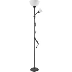 URLAR stāvlampa, 175 cm, maks. 25W E27, maks. 25W E14, melna