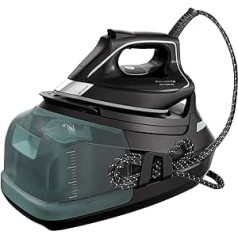 Rowenta DG9610 Eco Steam Pro Steam Iron Station | 2800 Watt | 7.6 Bar | 140 g/min Steam Output | Steam Boost: 460 g/min | Eco Design | Silence Technology | 1.1 Litre Capacity | Black/Eucalyptus