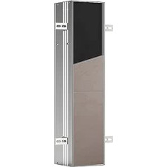 Emco ASIS Plus Flush-Mounted Cabinet Module for Toilet Brush Set, Bathroom Cabinet with Toilet Paper Holder, Tall Cabinet with Push to Open Function and Left Stop