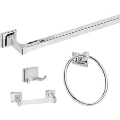 Design House Millbridge 534628 4 Piece Bathroom Accessories Polished Chrome