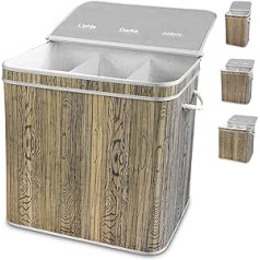 osoltus bamboo nature grey laundry sorter in 3 sizes