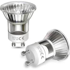 DoRight 35 W GU10 Halogen Bulbs, MR11 Halogen Mini GU10 35 W Lava Lamp Light Bulb 360 lm Dimmable Halogen Reflector Bulb for Lava Lamps - 35 mm Diameter - Warm White 2800 K Pack of 2