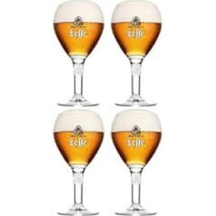 Leffe Glasses 33CL (Set of 4) Large Stem + 4 Leffe Beer Mats
