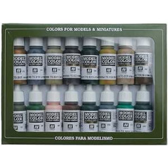 Vallejo 070114 - Farbset, Deutsche Farben, Tarnung, WWII, 16 x 17 ml