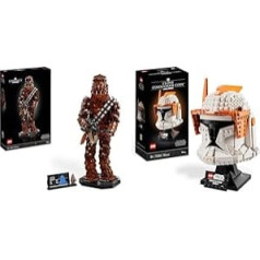 LEGO 75371 Star Wars Chewbacca, Wookie Figure with Bow Tensioner & 75350 Star Wars Clone Commander Cody Helmet Set for Adults