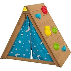 KidKraft A-Frame Wooden Climbing Frame for Toddlers with Play Tent, Climbing Arch with Kids Tent, Toy for Indoor and Outdoor Use, 10278