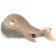 sigikid Relax Rex BeastsTown 39887 Soft Toy for Children and Adults for Collecting, Gifting, Playing, Cuddling, Light Grey/Whale