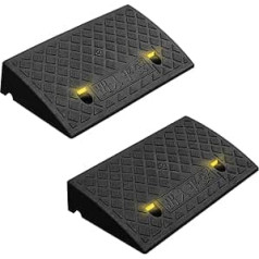 YYDS Armour Ramp, Industy Driveway Armour Ramp Reflector Ramp for Driveway Shed Ramp Motorcycle Ramp Car Armour Ramp Vehicle Bicycle Scooter (2 Pieces High 5 Inch)