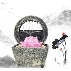 Indoor Water Fountain Battery Operated / USB Charger Table Fountain 17cm Desk Waterfall Sound Relaxation Fountain Ornament for Home Office Decoration