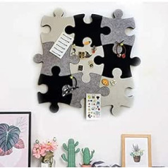 Felt Cork Notice Board Set of Wall Puzzle Shape Bulletin Board with Self Adhesive Tape to Keep Reminders Photos Memos Scoreboard Pads Pictures Drawing Goals Notes Colorful Foam Wall Decor