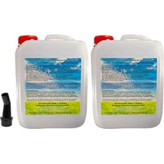 A.K.B. BAuA No. N62256 Algae Remover, Green Growth Remover, 20-Way High Concentrate up to 3000 m², Gravestone Care, Roof Cleaner, Facade Cleaner BAuA No. N62256 (2 x 5 L, 20