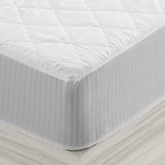 Degrees home - Waterproof Padded Mattress Protector - Adjustable and Mite-Proof - Bed 80 x 190/200 cm White