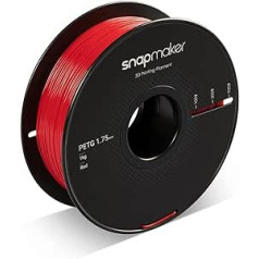 Snapmaker PETG 3D Printer Filament 1.75 mm, 1 kg Spool (2.2 lbs) - Dimensional Accuracy +/- 0.03 mm, Suitable for Most FDM Printers (Red)