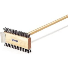 Carlisle 4002600 Broiler Master Grill Brush, Carbon Steel Bristles, 77.5 cm Length, Hardwood Brush and Handle, Natural