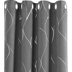 Deconovo Blackout Curtain With Line Design