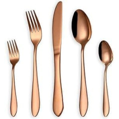 Homquen Stainless Steel Cutlery Set (Black / Colour / Silver)