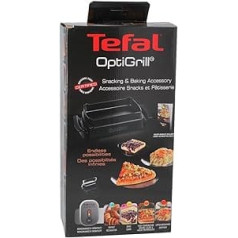 Tefal Baking Tray XA7258 + Recipe Book for OptiGrill, 1.6 Litres, Non-Stick Coating, Die-Cast Aluminium Heat-Insulated Handles, Easy Cleaning, Dishwasher Safe, Pizza, Casseroles, Bread, Sweet