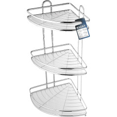 Kadax Wall Corner Shelf Shower Basket made of Chrome Steel for Bathroom