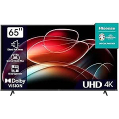 Hisense 65E6KT 164 cm (65 Inch) TV, 4K UHD, HDR, Dolby Vision, Triple Tuner DVB-C/S/ S2/ T/ T2, Smart TV, Bluetooth, WiFi, Alexa Built-In, DTS Virtual X, Hotel Mode, Black [2023]