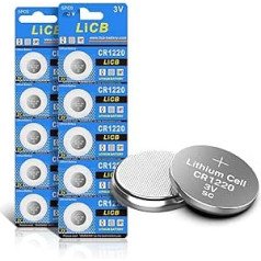 LiCB CR1220 3V Lithium Battery (Pack of 10)