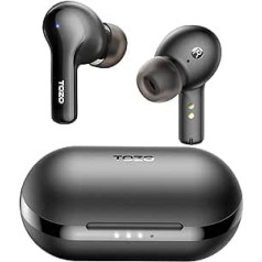 TOZO A2 Bluetooth Headphones, Wireless Bluetooth 5.3 Headphones with Built-in Microphone, Penetrating Premium Sound with Origx Acoustics, Wireless Earphones with Remote Connection Bluetooth, Black